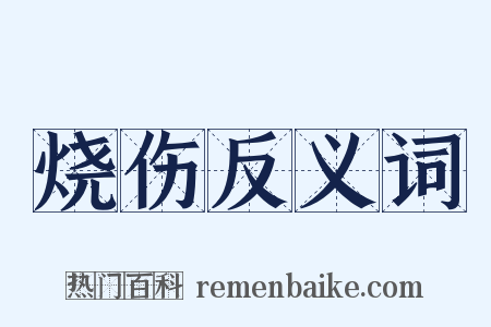 烧伤反义词是什么意思的图片